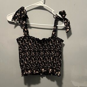 Smocked Tie-Strap Crop Top & Skirt - Lulus - Top is Small - Skirt is XS